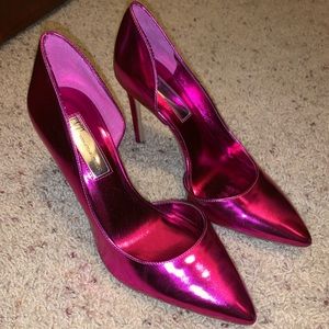 INC pink metallic stilettos